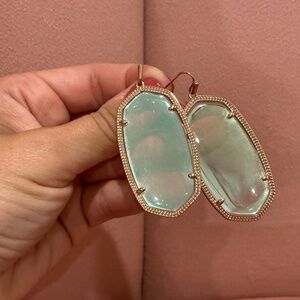Kendra Scott Elle drop earrings in gold, dichronic glass